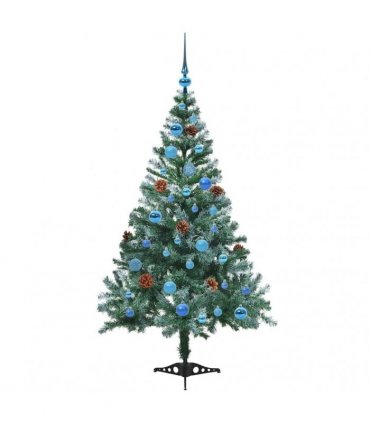 vidaXL Artificial Christmas Tree Green 150 cm PVC and Steel