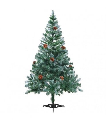 vidaXL Artificial Christmas Tree Green 150 cm PVC and Steel