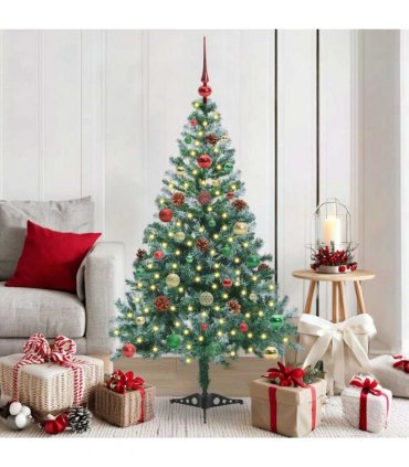vidaXL Artificial Christmas Tree Green 150 cm PVC and Steel