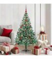 vidaXL Artificial Christmas Tree Green 150 cm PVC and Steel