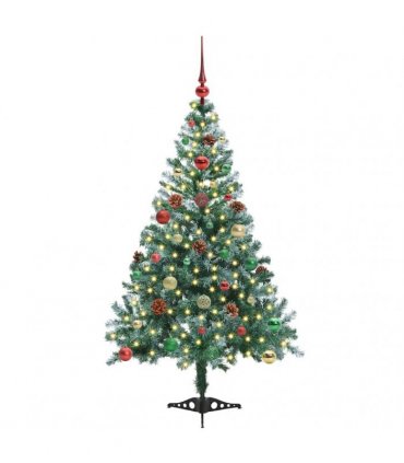 vidaXL Artificial Christmas Tree Green 150 cm PVC and Steel