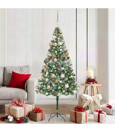 vidaXL Artificial Christmas Tree Green 180 cm PVC and Steel