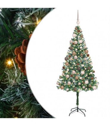vidaXL Artificial Christmas Tree Green 180 cm PVC and Steel