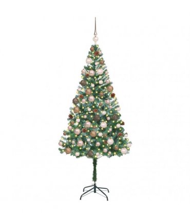 vidaXL Artificial Christmas Tree Green 180 cm PVC and Steel