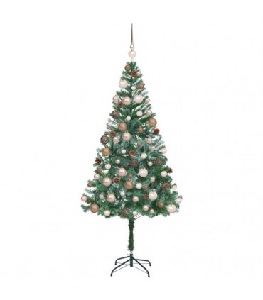 vidaXL Artificial Christmas Tree Green 180 cm PVC and Steel