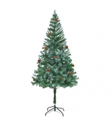 vidaXL Artificial Christmas Tree Green 180 cm PVC and Steel