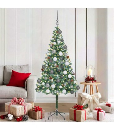 vidaXL Artificial Christmas Tree Green 180 cm PVC and Steel