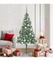 vidaXL Artificial Christmas Tree Green 180 cm PVC and Steel