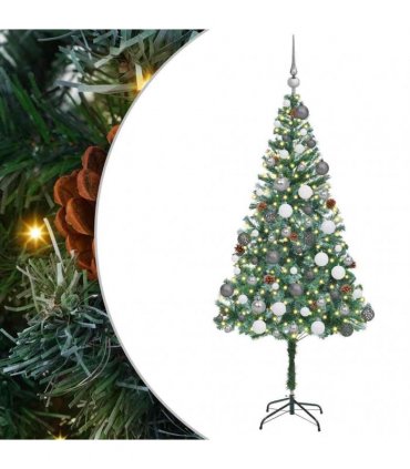 vidaXL Artificial Christmas Tree Green 180 cm PVC and Steel