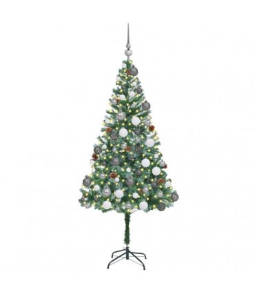 vidaXL Artificial Christmas Tree Green 180 cm PVC and Steel