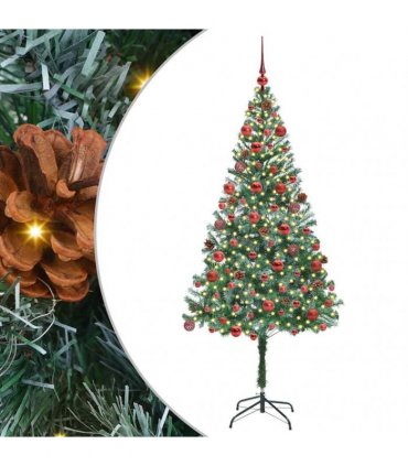 vidaXL Artificial Christmas Tree Green 180 cm PVC and Steel