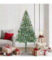 vidaXL Artificial Christmas Tree Green 180 cm PVC and Steel