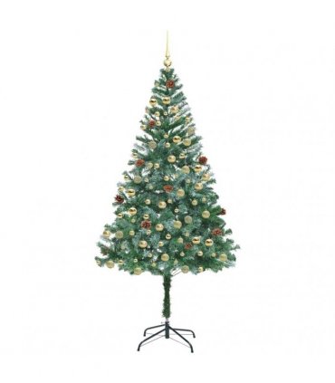 vidaXL Artificial Christmas Tree Green 180 cm PVC and Steel
