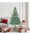 vidaXL Artificial Christmas Tree Green 180 cm PVC and Steel