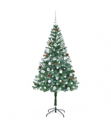 vidaXL Artificial Christmas Tree Green 180 cm PVC and Steel