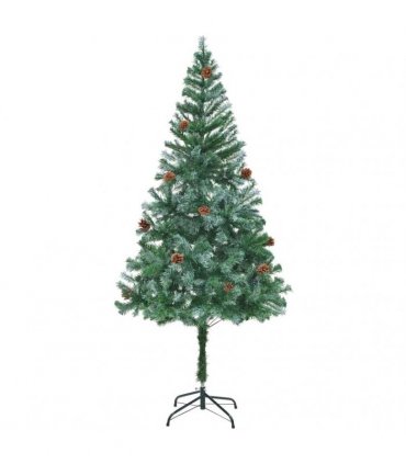 vidaXL Artificial Christmas Tree Green 180 cm PVC and Steel