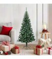 vidaXL Artificial Pre-lit Christmas Tree Green 120 cm PVC and Metal