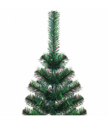 vidaXL Artificial Pre-lit Christmas Tree Green 120 cm PVC and Metal