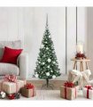 vidaXL Artificial Pre-lit Christmas Tree Green 120 cm PVC and Metal