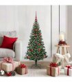 vidaXL Artificial Pre-lit Christmas Tree Green 120 cm PVC and Metal