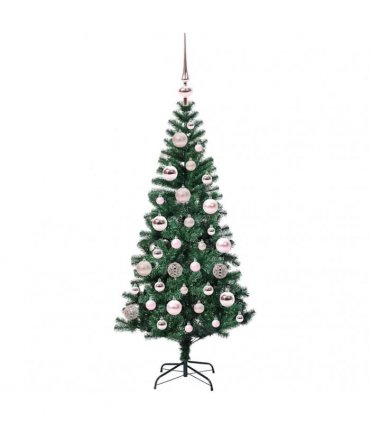vidaXL Artificial Pre-lit Christmas Tree Green 120 cm PVC and Metal