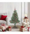 vidaXL Artificial Christmas Tree Flocked Green and White 120 cm PET