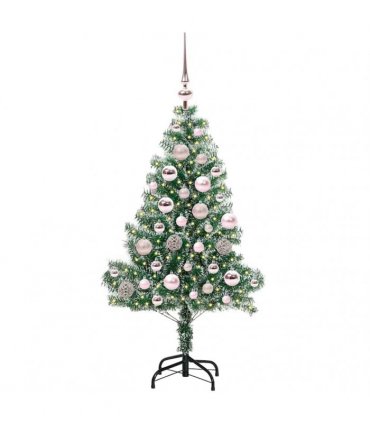 vidaXL Artificial Christmas Tree Flocked Green and White 120 cm PET