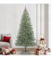 vidaXL Artificial Christmas Tree Flocked Green and White 240 cm PET