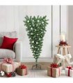 vidaXL Upside-down Artificial Pre-lit Christmas Tree with Ball Set