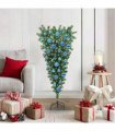 vidaXL Upside-down Artificial Pre-lit Christmas Tree with Ball Set