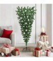 vidaXL Upside-down Artificial Pre-lit Christmas Tree with Ball Set