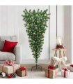 vidaXL Upside-down Artificial Pre-lit Christmas Tree with Ball Set