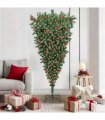 vidaXL Upside-down Artificial Pre-lit Christmas Tree with Ball Set