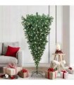 vidaXL Upside-down Artificial Pre-lit Christmas Tree with Ball Set