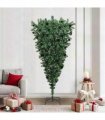 vidaXL Upside-down Artificial Pre-lit Christmas Tree with Ball Set