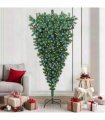 vidaXL Upside-down Artificial Pre-lit Christmas Tree with Ball Set