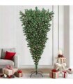 vidaXL Upside-down Artificial Pre-lit Christmas Tree with Ball Set