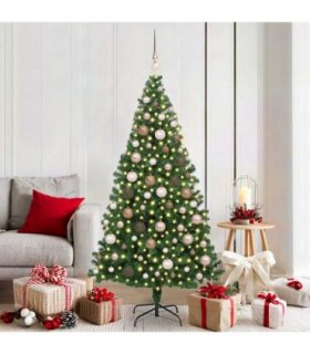 vidaXL Christmas Tree with LED Light 180 cm 300 LEDs Warm White