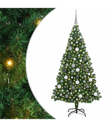 vidaXL Christmas Tree with LED Light 180 cm 300 LEDs Warm White