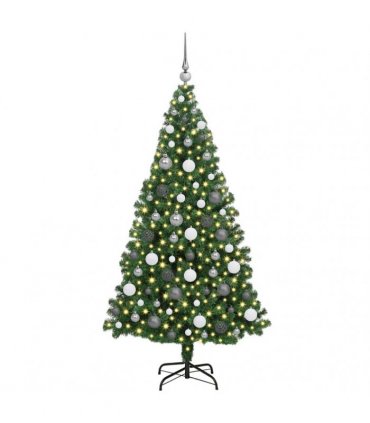 vidaXL Christmas Tree with LED Light 180 cm 300 LEDs Warm White