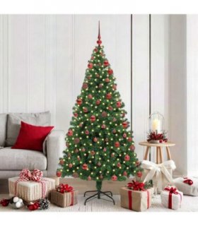 vidaXL Christmas Tree with LED Light 180 cm 300 LEDs Warm White