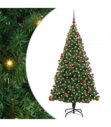 vidaXL Christmas Tree with LED Light 180 cm 300 LEDs Warm White