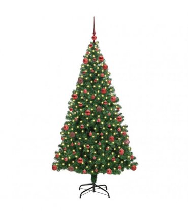 vidaXL Christmas Tree with LED Light 180 cm 300 LEDs Warm White