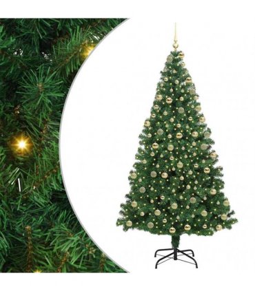 vidaXL Christmas Tree with LED Light 180 cm 300 LEDs Warm White