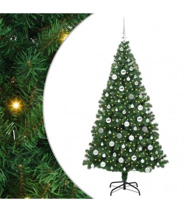vidaXL Christmas Tree with LED Light 180 cm 300 LEDs Warm White