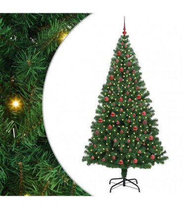 vidaXL Christmas Tree with LED Light 210 cm 300 LEDs Warm White