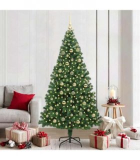 vidaXL Christmas Tree with LED Light 210 cm 300 LEDs Warm White
