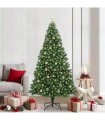 vidaXL Christmas Tree with LED Light 210 cm 300 LEDs Warm White