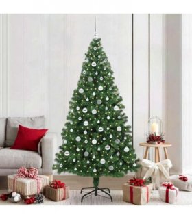 vidaXL Christmas Tree with LED Light 210 cm 300 LEDs Warm White