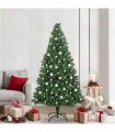 vidaXL Christmas Tree with LED Light 210 cm 300 LEDs Warm White